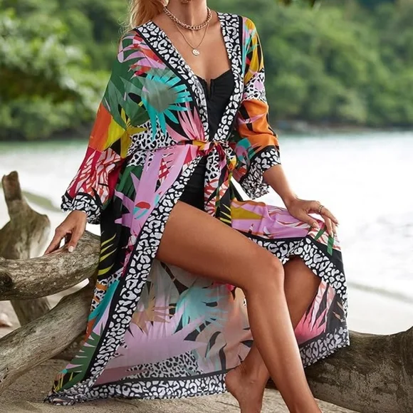 The Tropical Kimono Duster-LAST ONE ☝️ - Picture 3 of 4